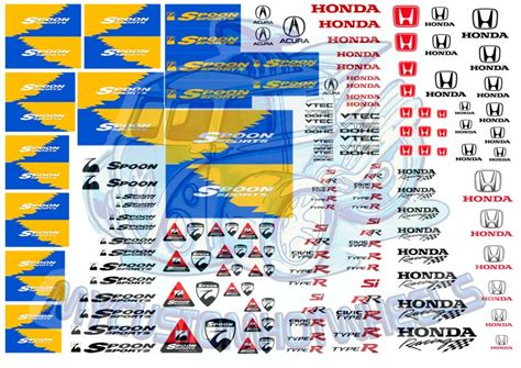 Honda Spoon Racing Decals | Custom Hot Wheels & Model Cars