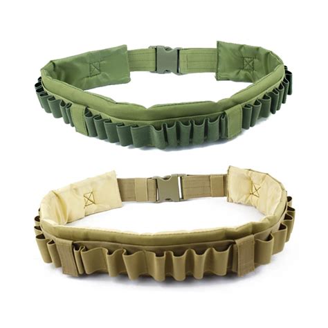 Tactical adjustable 25 Shotgun Shell Bandolier Belt Military 12 Gauge Ammo Holder Military ...