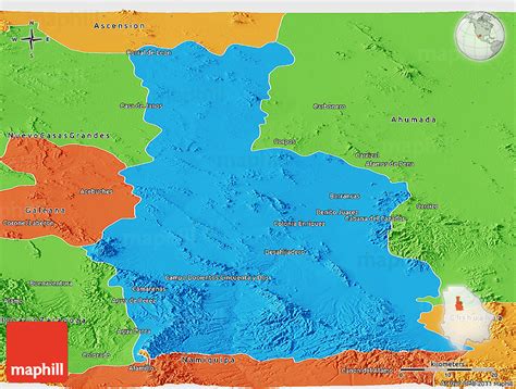 Political Panoramic Map of Buenaventura