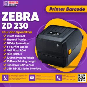 Zebra ZD230 Printer Barcode Indonesian Barcode
