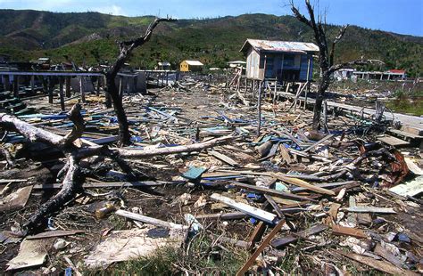 Hurricane Mitch Damage Guanaja Bay Islands Honduras Photograph by Robert Ford