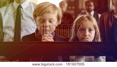 Kids Pray Church Image & Photo (Free Trial) | Bigstock