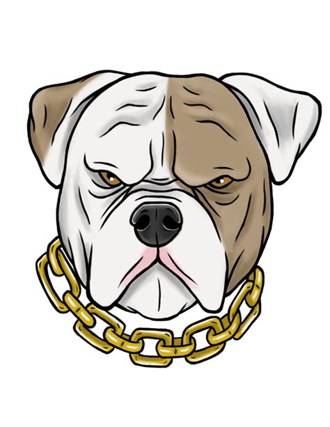 Mad American Bulldog Illustration | Bulldog drawing, Cartoon clip art, Bulldog art