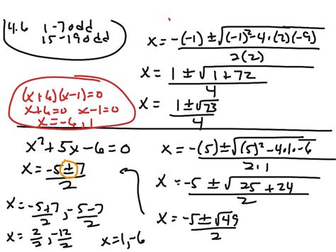 Algebra 2 4.6 The quadratic formula | Math, Algebra 2 | ShowMe