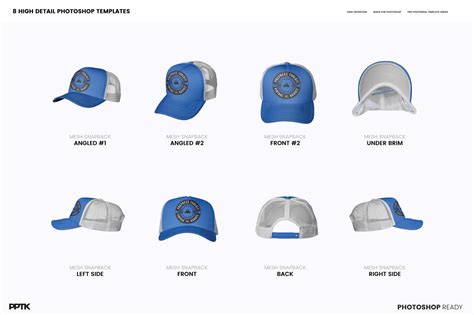 Trucker Hat Mockup - Foam Mesh (PSD) - PrePress Toolkit