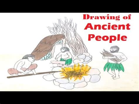 How to Draw Stone Age People||Draw Ancient People||stone age humans ...