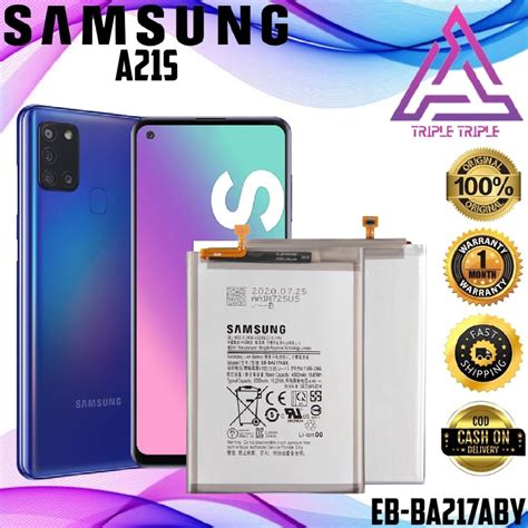 Samsung Galaxy A21s Battery Original, Model EB-BA217ABY Capacity (5000mAh) | Shopee Philippines