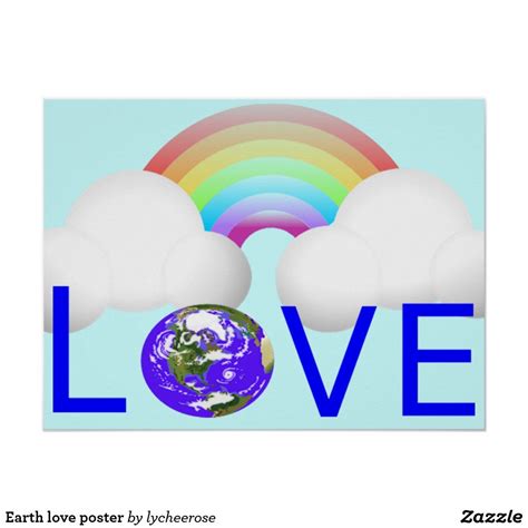 Earth love poster | Zazzle | Love posters, Poster, Earth