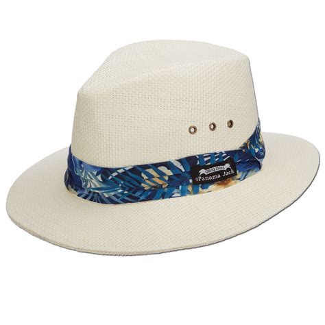 Panama Jack Woven Matte Toyo Safari Hat, UPF 50+ UVA/UVB Sun Protection, 2 1/2" Brim, Tropical ...