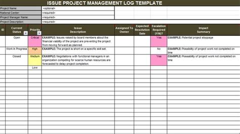 Download Issue Project Management Templates | Project management ...