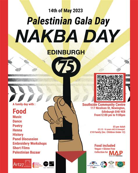 Palestinian Gala Day (75th commemoration of Nakba Day) - Art27scotland