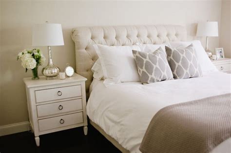Style Me Pretty - bedrooms - beige walls, beige wall color, three drawer nightstand, ivory ...