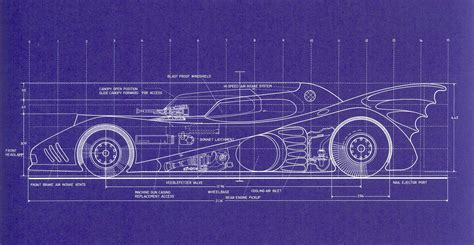 1989 Batmobile Blueprints