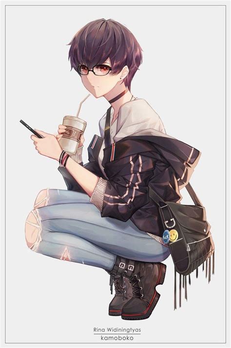 Stylish tomboy | Tomboy | Character art, Anime character design, Tomboy art