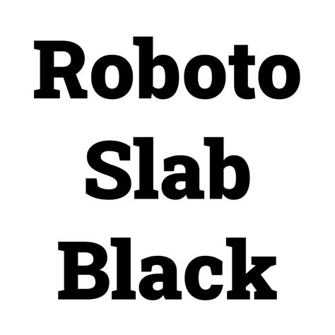 Roboto Slab Black font - Free fonts on Creazilla | Creazilla