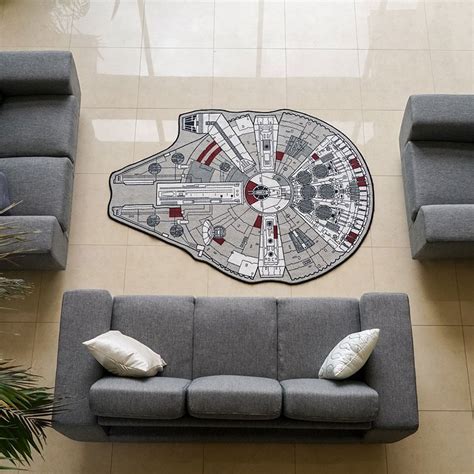 This Millennium Falcon Rug is a Must Have for Star Wars Fans