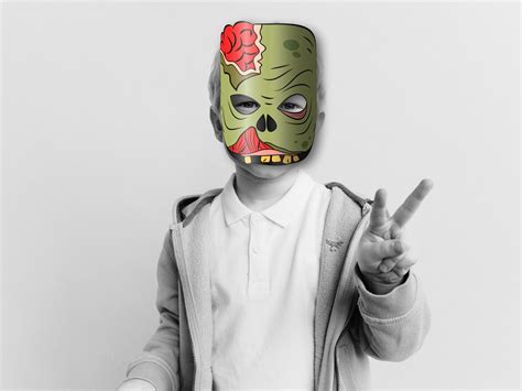 Zombie Mask Printable Paper DIY for Kids and Adults. PDF - Etsy