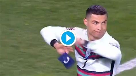 Watch: Angry Cristiano Ronaldo walks off pitch; throws captain's ...