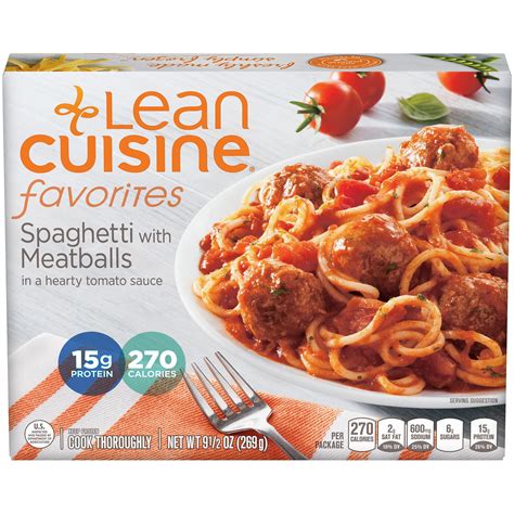 Lean Cuisine, Spaghetti and Meatballs, 9.5 oz, (12 Count) - Walmart.com