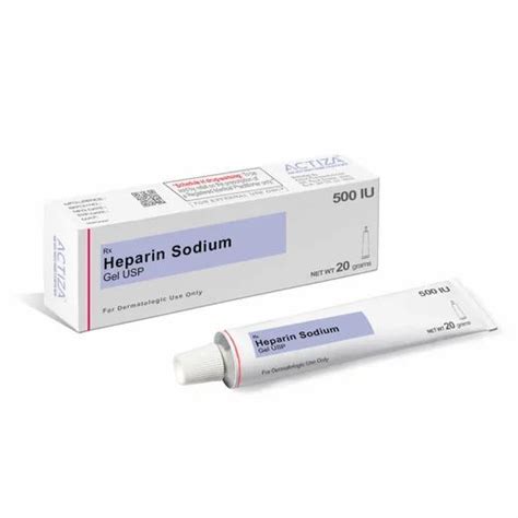 Heparin Sodium Gel, Packing Size: 10 G, Rs 60 /unit, Actiza Pharmaceutical Private Limited | ID ...