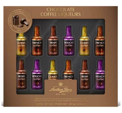 Chocolate Liquor Bottles Gift Box Anthon Berg COFFEE Liqueur 12 Count Display - Chocolate Sweets ...