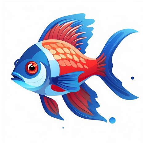 Premium AI Image | Colorful Fish Drawing Underwater Charm