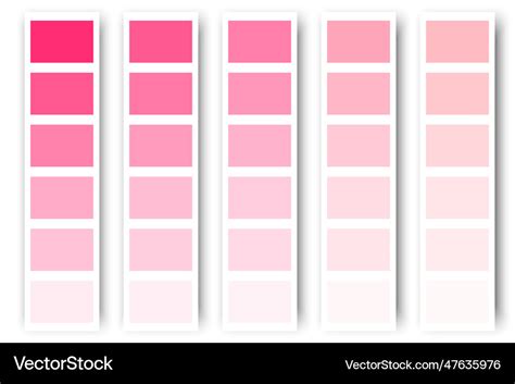 Pink color palette pastel tone texture Royalty Free Vector