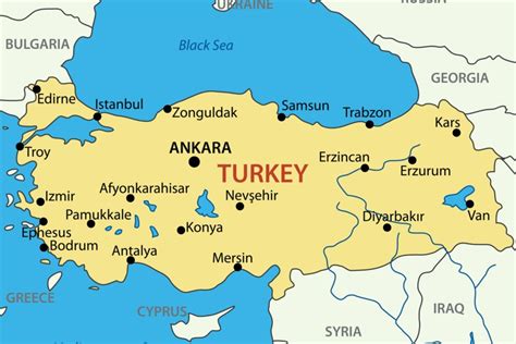 Map of Turkey | Turkey facts, Republic of turkey, Turkey map