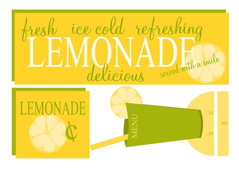 Lemonade Stand Signs Free Printable - Printable Word Searches