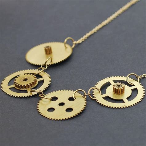 Steampunk Jewelry Gear Necklace by Tanith-Rohe on DeviantArt