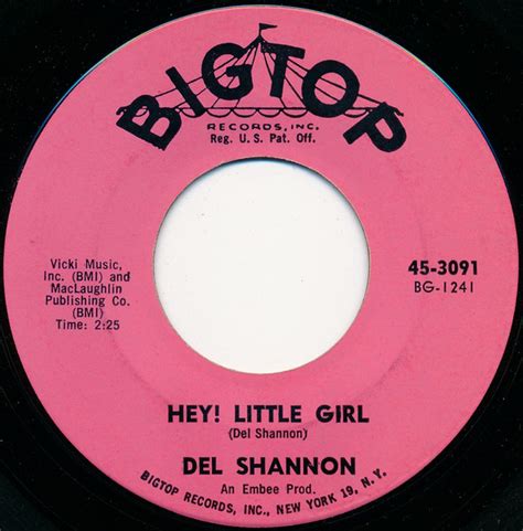 Del Shannon - Hey! Little Girl | Releases | Discogs