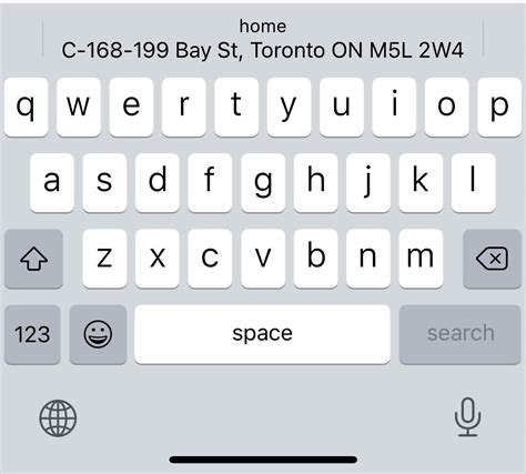 Address on iPhone keyboard - Apple Community