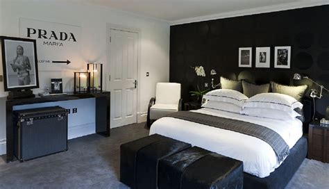 Black And White Mens Bedroom Decor With Cupboard And Storage Mens Bedroom Decorating Ideas ...