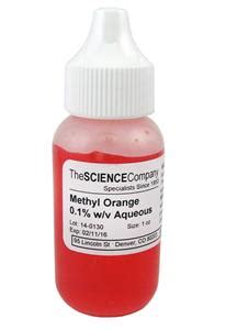 NC-13319 Methyl Orange pH Indicator, 30mL (1 oz.)