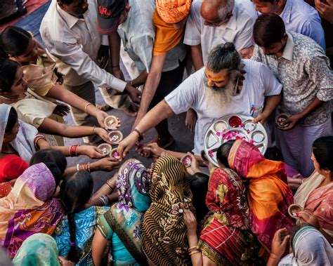 INDIA: Evening Aarti on the Vrindavan Ghats - LOUIS MONTROSE PHOTOGRAPHY