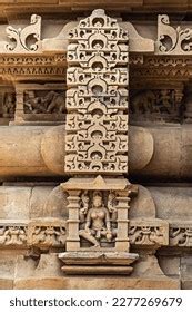 Ancient Sculptures Khajuraho Temple India Stock Photo 2277269679 ...