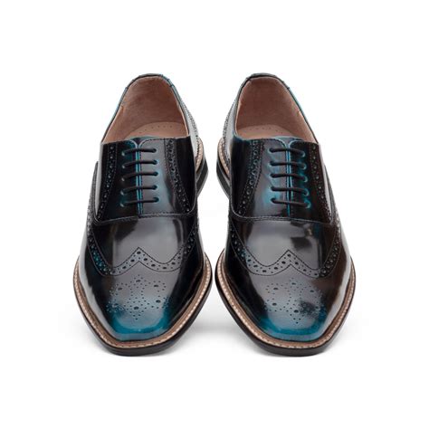 Men Oxford Turquoise Blue Formal Shoes - MNJ Shoes - Brand New Shoes ...