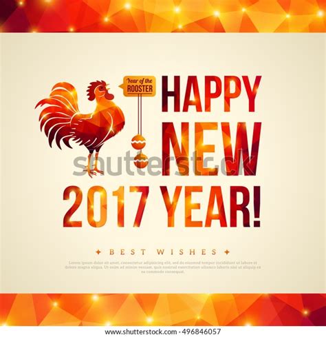 Happy Chinese New Year 2017 Greeting Stock Vector (Royalty Free ...