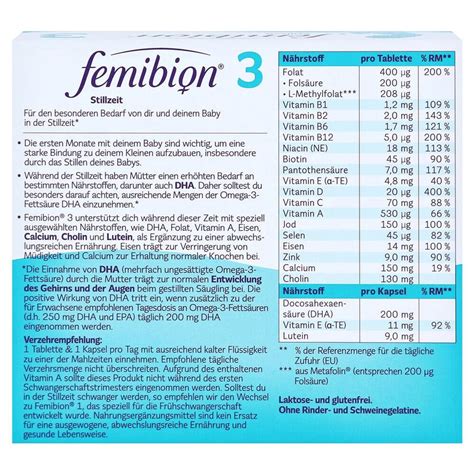 Femibion 3 Stillzeit 28 Tabletten und 28 | Kaufland.de