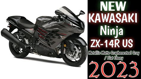 New Kawasaki Ninja ZX-14R US 2023 Metallic Matte Graphenesteel Gray ...