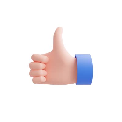 👍 Thumbs Up 3D - Royalty-Free GIF - Animated Sticker - Free PNG - Animated Icon