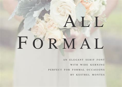 All Formal by Kestrel Montes | Stunning Serif Fonts ~ Creative Market