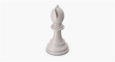 3d Chess Pieces Bishop White