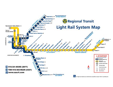 Sacramento Light Rail Map (metro) - Mapsof.Net