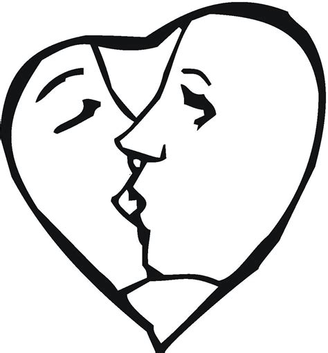 Kiss Clipart Black And White - ClipArt Best