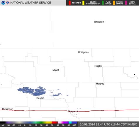 Minot, North Dakota Doppler Radar, Lightning and Satellite