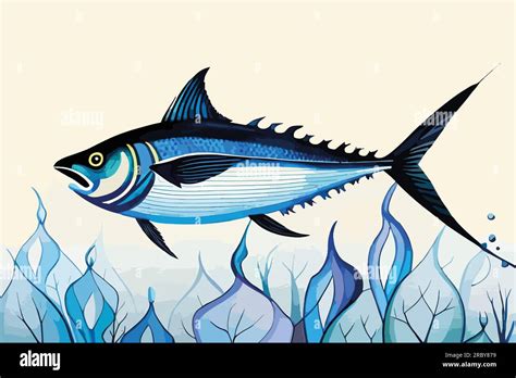 Tuna fish watercolor art Stock Vector Image & Art - Alamy