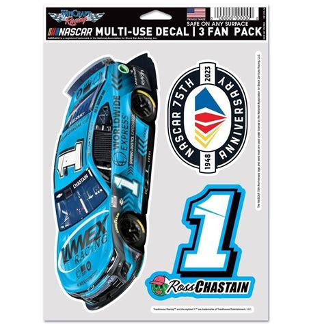 Ross Chastain 2023 Multi-Use WWEX #1 Decal 3-Pack | #4631937601