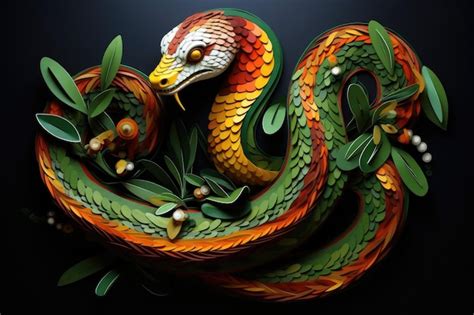 Premium AI Image | Snake symbol of year 2025