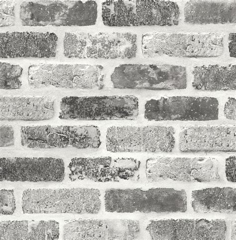 NextWall Peel and Stick Gray Washed Rustic Brick Wallpaper | NW30510 ...